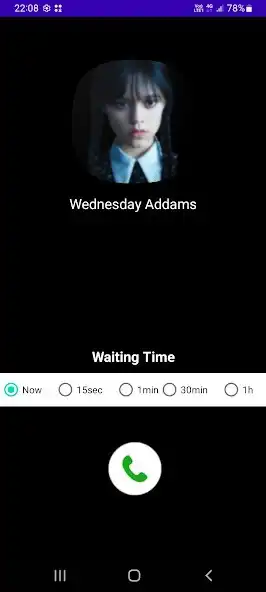 Play fake call wednesday addams as an online game fake call wednesday addams with UptoPlay