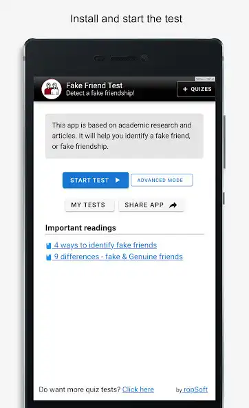 Play Fake Friend Test - Quiz  and enjoy Fake Friend Test - Quiz with UptoPlay