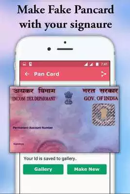Play Fake Pan Card Maker(Prank App)