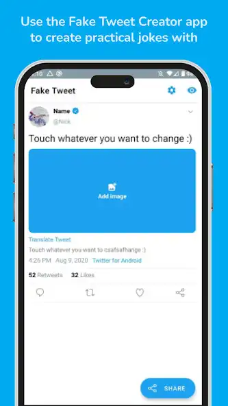 Play Fake Tweet Maker Post Creator as an online game Fake Tweet Maker Post Creator with UptoPlay