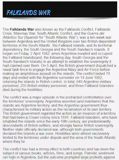 Play Falklands War in English as an online game Falklands War in English with UptoPlay