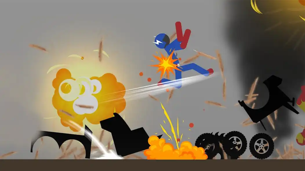 Play Falling Stickman Ragdoll 2D as an online game Falling Stickman Ragdoll 2D with UptoPlay
