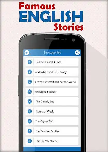 Play Famous English Stories for kids as an online game Famous English Stories for kids with UptoPlay