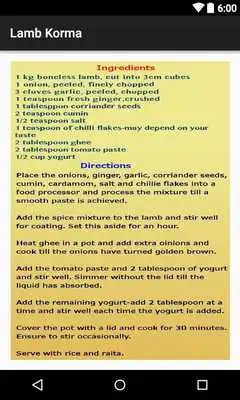 Play Famous Indian Meat Recipe
