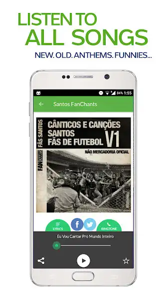 Play FanChants: Santos Fans Songs  Chants as an online game FanChants: Santos Fans Songs  Chants with UptoPlay