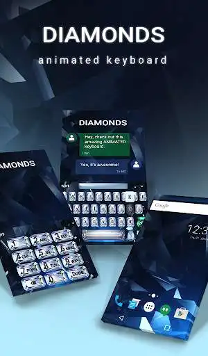 Play Fancy Diamonds Custom Keyboard + Live Wallpaper  and enjoy Fancy Diamonds Custom Keyboard + Live Wallpaper with UptoPlay