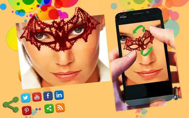 Play Fancy Mask Photo Stickers