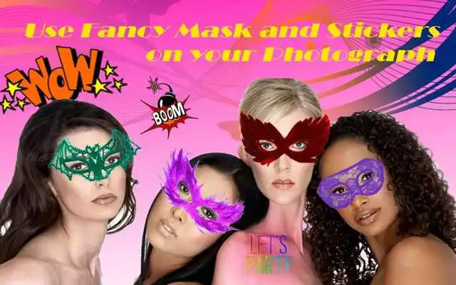 Play Fancy Mask Photo Stickers