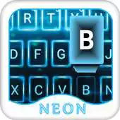 Free play online Fancy Neon Keyboard - Blue Light key APK