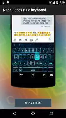 Play Fancy Neon Keyboard - Blue Light key Play Fancy Neon Keyboard - Blue Light key