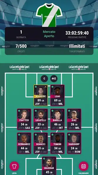 Play Fantacampionato Gazzetta as an online game Fantacampionato Gazzetta with UptoPlay