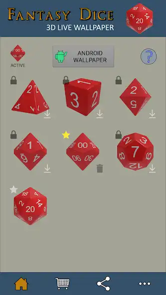 Play Fantasy Dice 3D Live Wallpaper  and enjoy Fantasy Dice 3D Live Wallpaper with UptoPlay