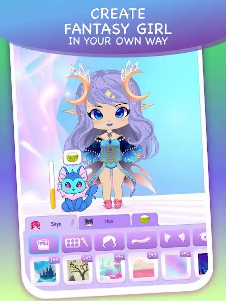 Play Fantasy Dress Up Avatar Maker as an online game Fantasy Dress Up Avatar Maker with UptoPlay