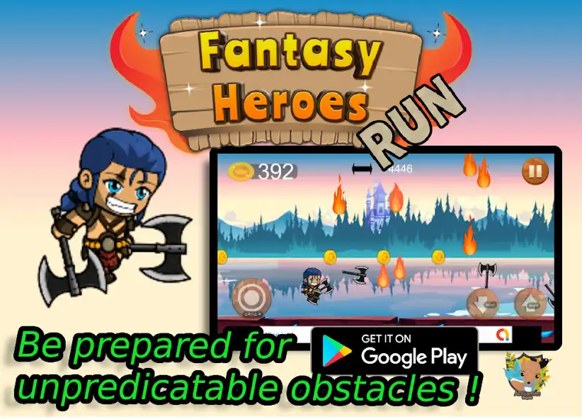 Play Fantasy Heroes Run as an online game Fantasy Heroes Run with UptoPlay