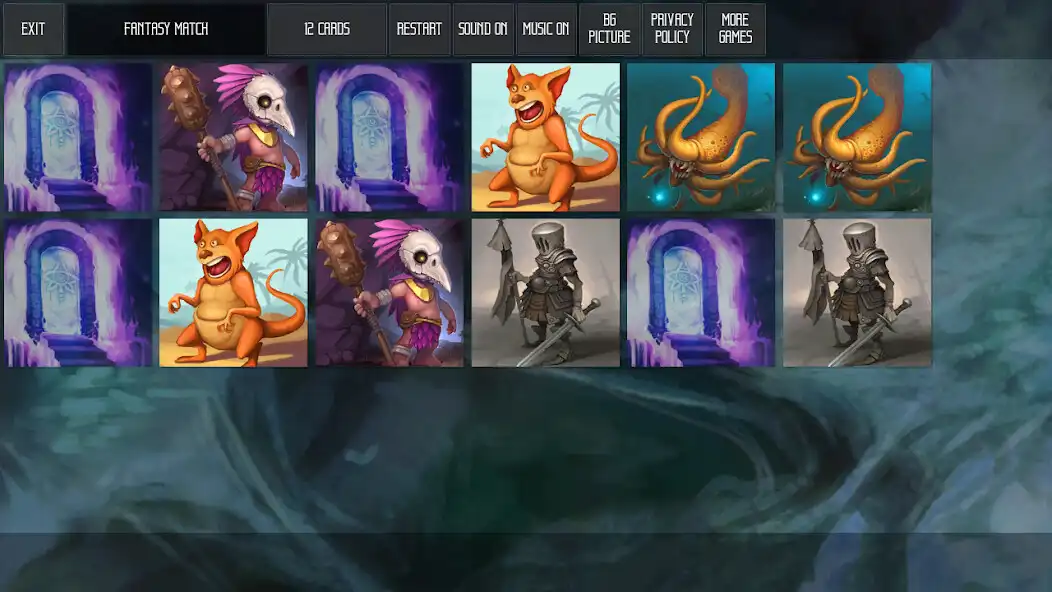 Play Fantasy Match Pairs Game as an online game Fantasy Match Pairs Game with UptoPlay