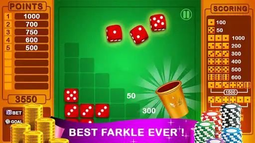 Play Farkle King : The Dice Game as an online game Farkle King : The Dice Game with UptoPlay