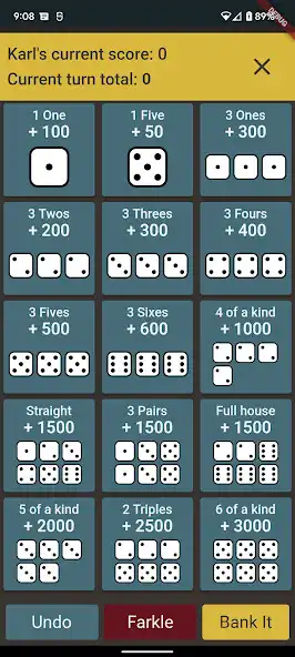 Play Farkle Scoreboard as an online game Farkle Scoreboard with UptoPlay