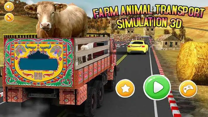 Play Farm Animal Transporter Truck Game: Offroad Drive