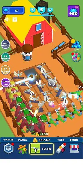 Play Farm Defense Merge Animal 3D as an online game Farm Defense Merge Animal 3D with UptoPlay