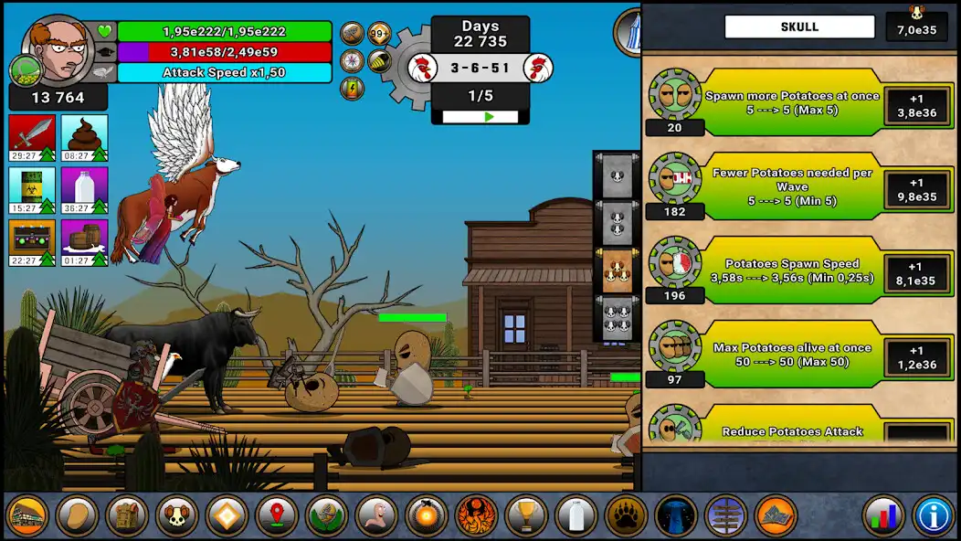 Play Farmer Against Potatoes Idle as an online game Farmer Against Potatoes Idle with UptoPlay