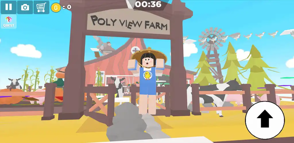 Play Farmer parkour on the farm  and enjoy Farmer parkour on the farm with UptoPlay