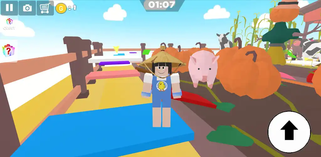 Play Farmer parkour on the farm as an online game Farmer parkour on the farm with UptoPlay