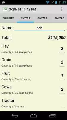 Play Farming Game Scorecard