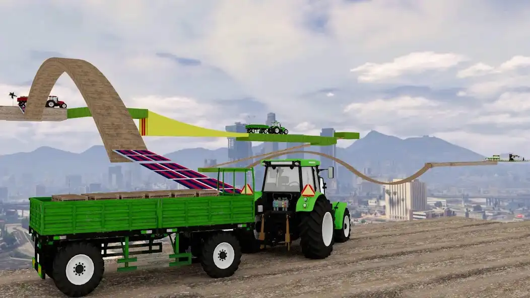 Play Farm Stunt: Heavy Tractor game as an online game Farm Stunt: Heavy Tractor game with UptoPlay