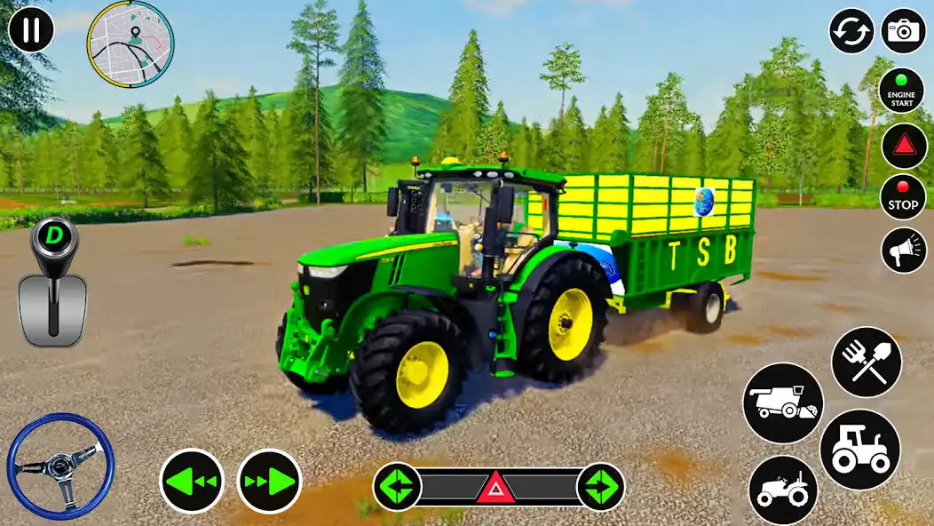 Play Farm Tractor Simulator Game 3D as an online game Farm Tractor Simulator Game 3D with UptoPlay
