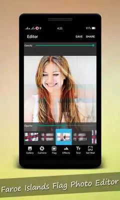 Play Faroe Islands Flag Photo Editor