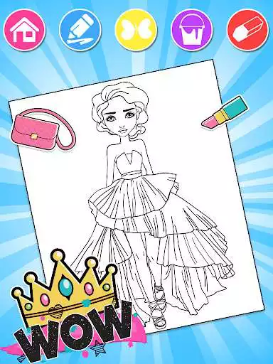 Play Fashion Coloring Book as an online game Fashion Coloring Book with UptoPlay