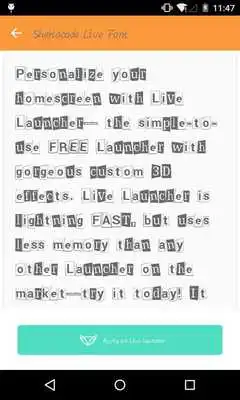 Play Fashion font #1- Live Launcher