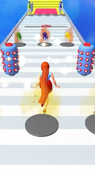 Play Fashion Girl Run Long Hair 3D as an online game Fashion Girl Run Long Hair 3D with UptoPlay