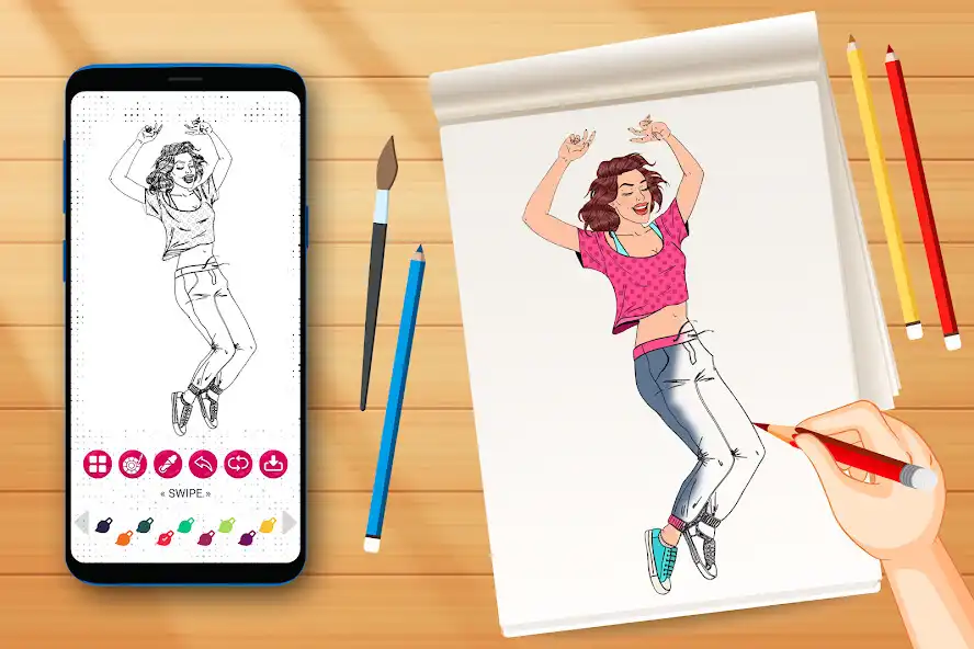 Play Fashion Girls Coloring Book as an online game online Fashion Girls Coloring Book with UptoPlay Play Fashion Girls Coloring Book as an online game Fashion Girls Coloring Book with UptoPlay