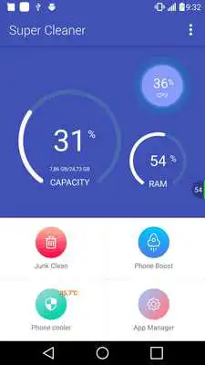 Play Fast cleaner- Booster,  Phone cooler