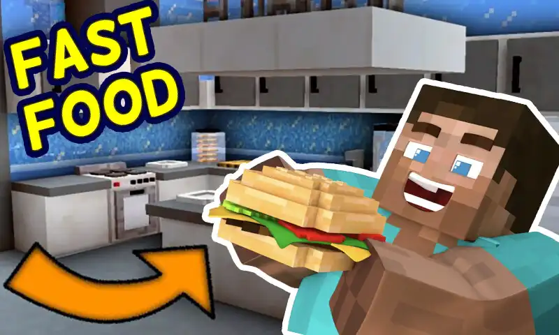 Play Fast Food addon for Minecraft as an online game Fast Food addon for Minecraft with UptoPlay