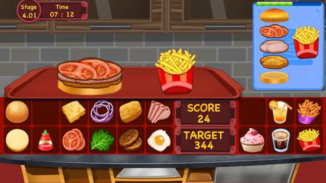 Play Fast Food Burger :Cooking Game as an online game Fast Food Burger :Cooking Game with UptoPlay