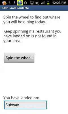 Play Fast Food Roulette