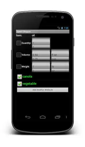 Play Fast Grocery Shopping List