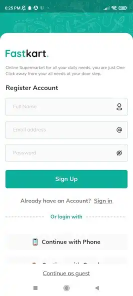 Play Fastkart - Flutter 2.10 UI Kit as an online game Fastkart - Flutter 2.10 UI Kit with UptoPlay