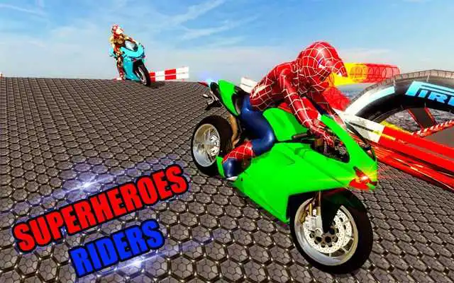 Play Fast Superhero Bike Stunt Racing