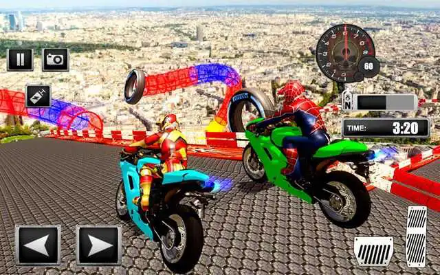 Play Fast Superhero Bike Stunt Racing