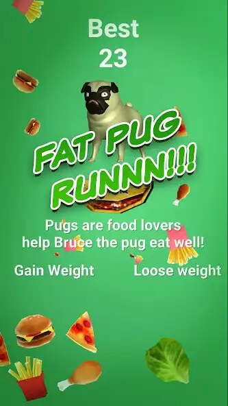 Play Fat Pug Run  and enjoy Fat Pug Run with UptoPlay