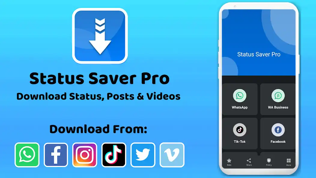 Play FB Status Saver Downloader Pro  and enjoy FB Status Saver Downloader Pro with UptoPlay