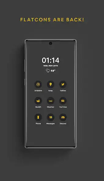 Play FC Luxe (Gold) - A Premium Flatcon Icon Pack  and enjoy FC Luxe (Gold) - A Premium Flatcon Icon Pack with UptoPlay