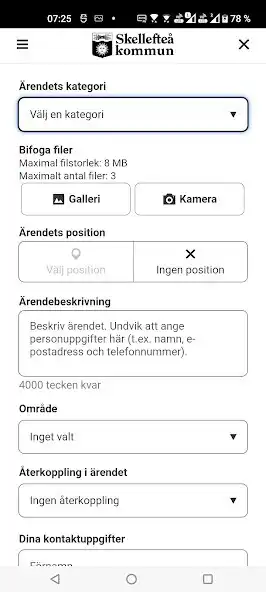 Play Felanmälan Skellefteå kommun as an online game Felanmälan Skellefteå kommun with UptoPlay