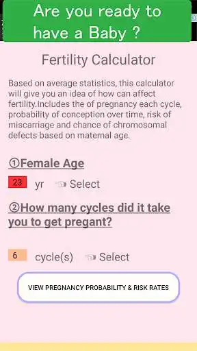 Play Fertility Calculator