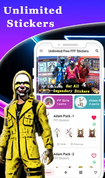 Play FFF FF Stickers - WAStickerApp  and enjoy FFF FF Stickers - WAStickerApp with UptoPlay