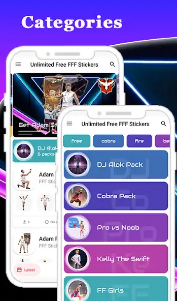 Play FFF FF Stickers - WAStickerApp as an online game FFF FF Stickers - WAStickerApp with UptoPlay