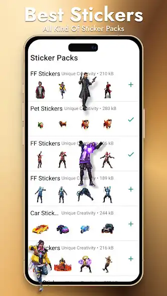 Play FFF Stickers - WAStickerApp as an online game FFF Stickers - WAStickerApp with UptoPlay